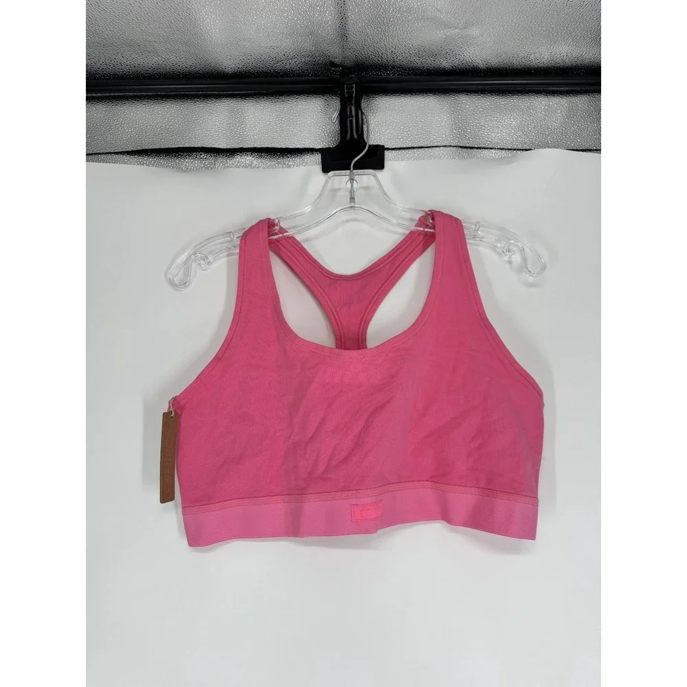 SKIMS Cotton Jersey Racerback Bralette Bra Womens 4XL 4X Sugar Pink Scoop Neck